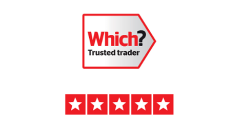 Which? reviews logo 5 stars