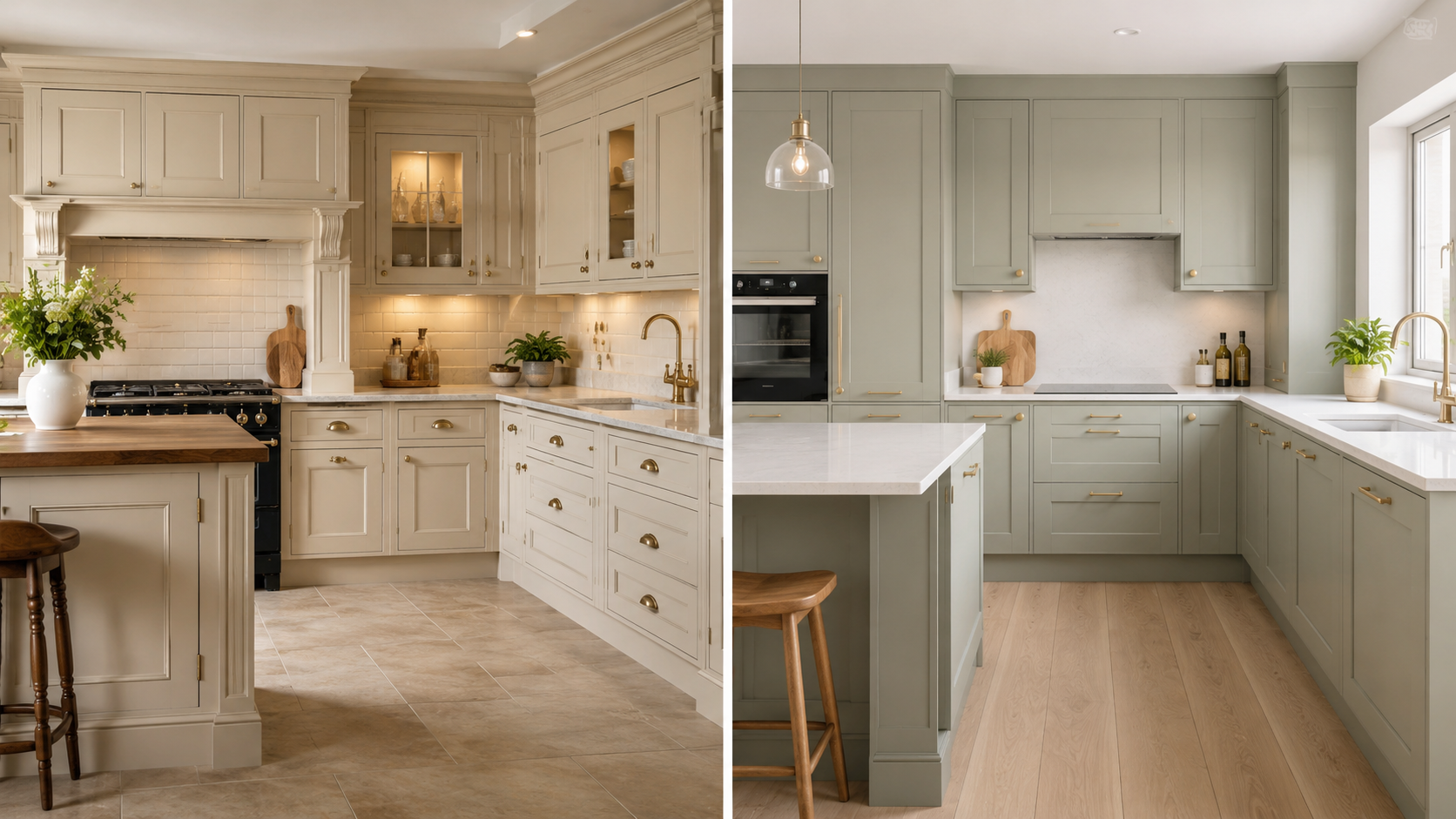in frame kitchen vs Shaker